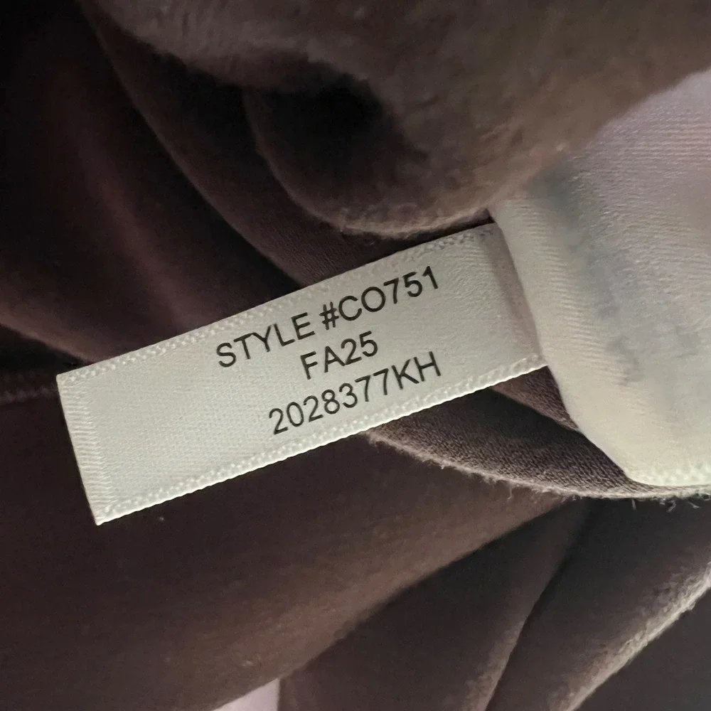 Alex Eagle X‎ J Crew Scuba Full Zip Hoodie Sweatshirt Size Small Brown Sporty - Picture 9 of 9